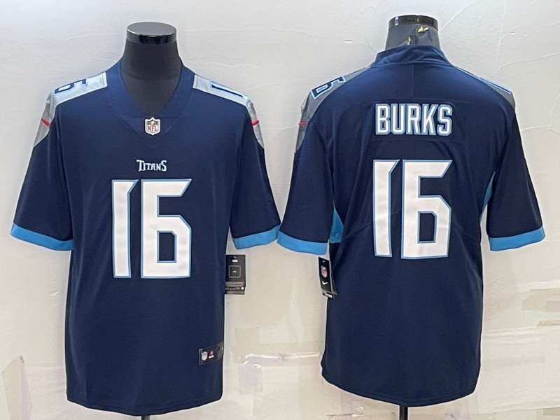 Nike Titans 16 Treylon Burks Navy Vapor Untouchable Limited Jersey