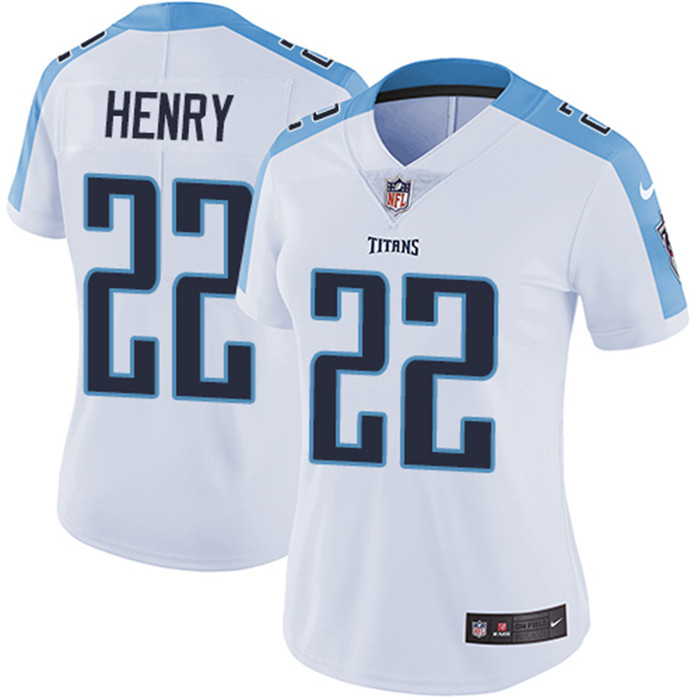  Titans 22 Derrick Henry White Women Vapor Untouchable Limited Jersey