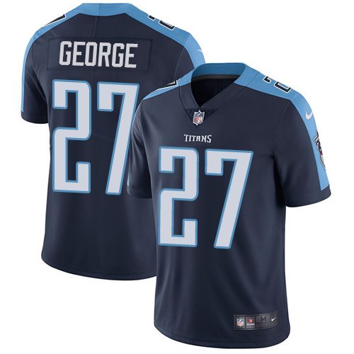  Titans 27 Eddie George Navy Vapor Untouchable Limited Jersey