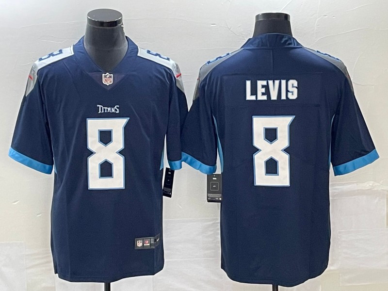 Nike Titans 8 Levis Blue Vapor Untouchable Limited Jersey