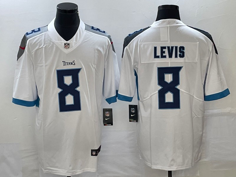 Nike Titans 8 Levis White Vapor Untouchable Limited Jersey