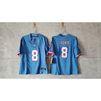 Nike Titans 8 Will Levis Blue F.U.S.E. Vapor Limited Youth Jersey