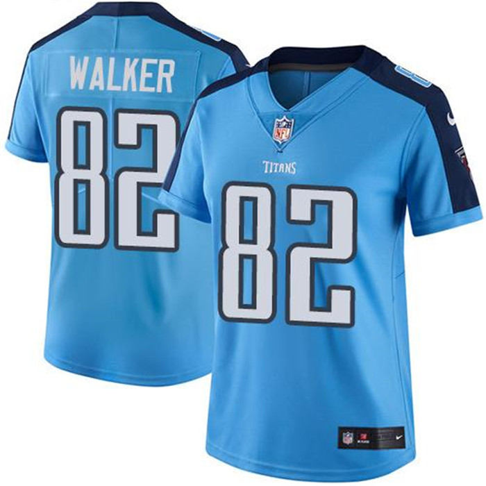  Titans 82 Delanie Walker Light Blue Women Vapor Untouchable Limited Jersey