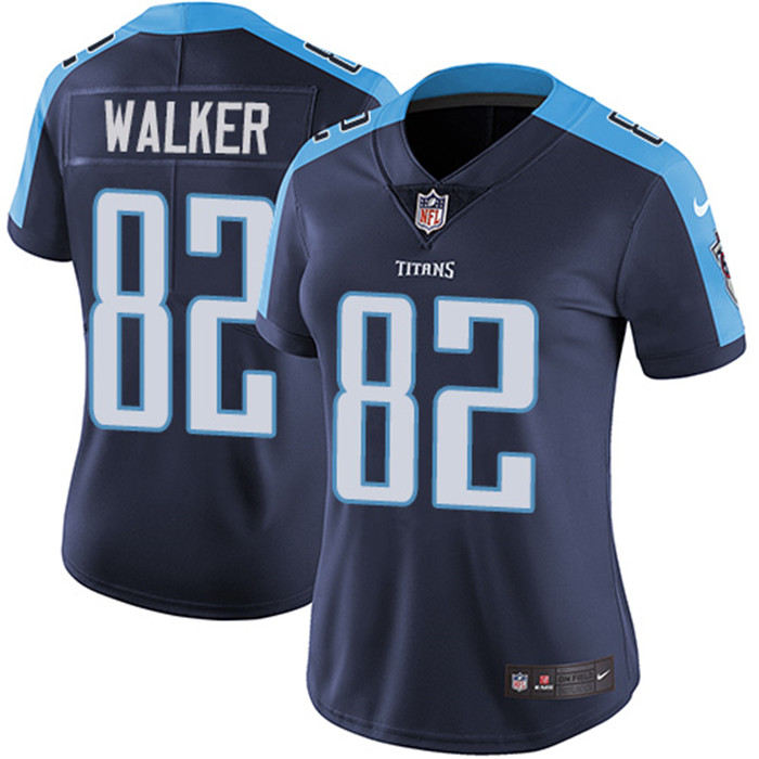  Titans 82 Delanie Walker Navy Women Vapor Untouchable Limited Jersey