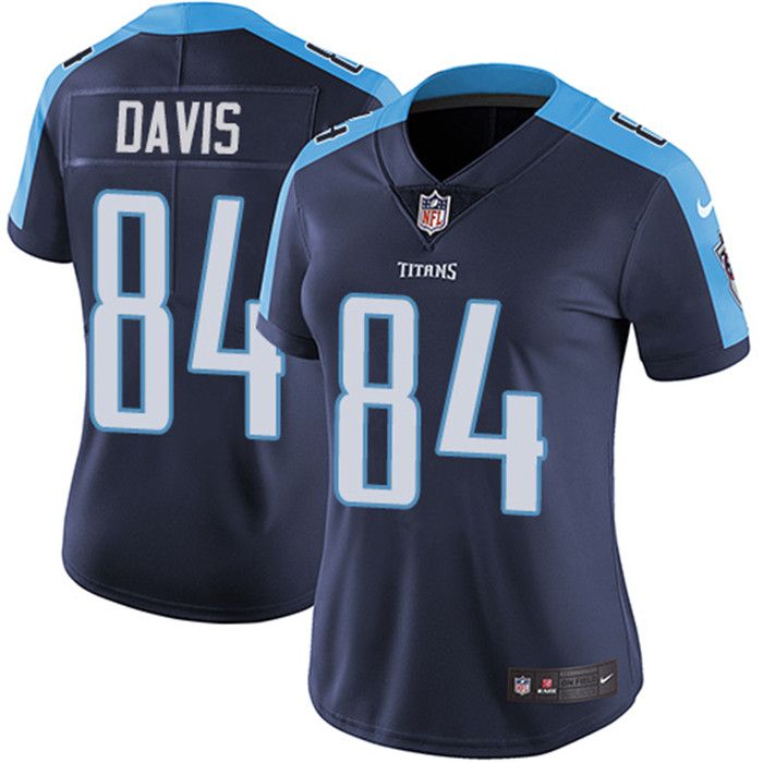  Titans 84 Corey Davis Navy Women Vapor Untouchable Limited Jersey