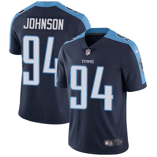  Titans 94 Austin Johnson Navy Vapor Untouchable Limited Jersey