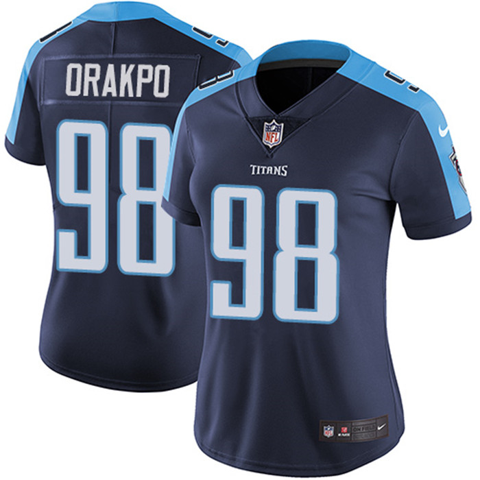  Titans 98 Brian Orakpo Navy Women Vapor Untouchable Limited Jersey