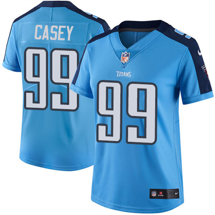  Titans 99 Jurrell Casey Light Blue Women Vapor Untouchable Limited Jersey