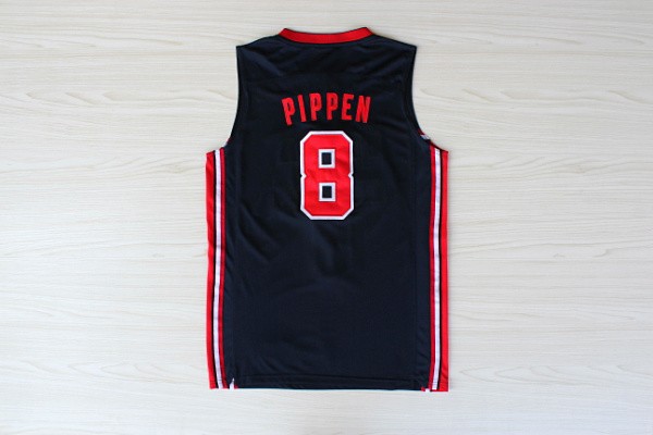  USA 1992 Olympic Dream Team One 8 Scottie Pippen Retro Blue Basketball Jerseys