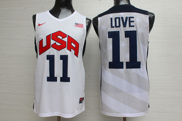  USA 2012 Olympic Dream Team Ten 11 Kevin Love White Basketball Jersey.jpg