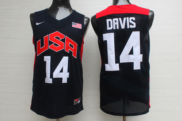  USA 2012 Olympic Dream Team Ten 14 Anthony Davis White Basketball Jersey.jpg