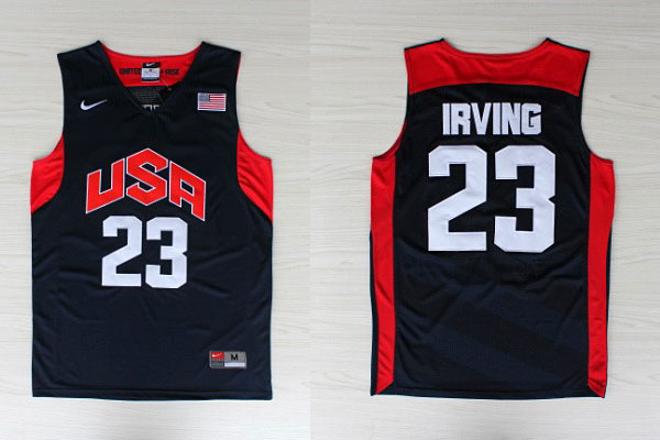  USA 2012 Olympic Dream Team Ten 23 Kyrie Irving Blue Basketball Jersey