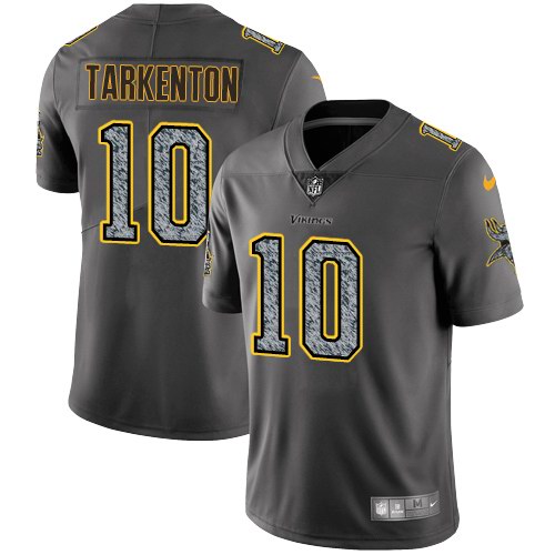  Vikings 10 Fran Tarkenton Gray Static Vapor Untouchable Limited Jersey