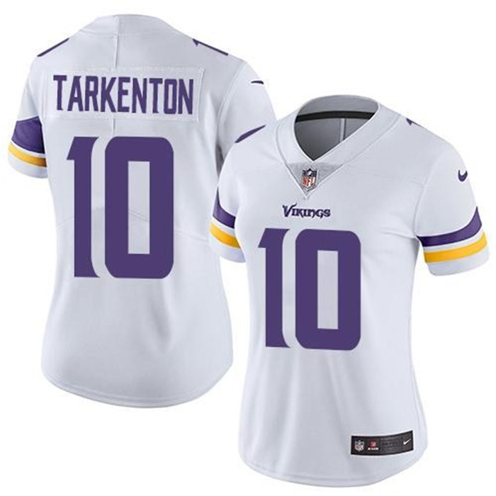  Vikings 10 Fran Tarkenton White Women Vapor Untouchable Limited Jersey