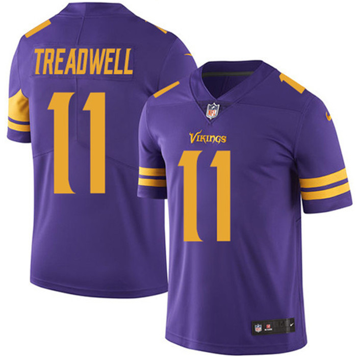  Vikings 11 Laquon Treadwell Purple Women Color Rush Limited Jersey