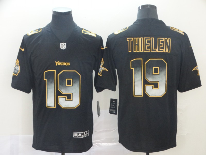 Nike Vikings 19 Adam Thielen Black Arch Smoke Vapor Untouchable Limited Jersey