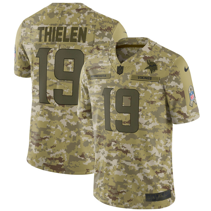  Vikings 19 Adam Thielen Camo Salute To Service Limited Jersey