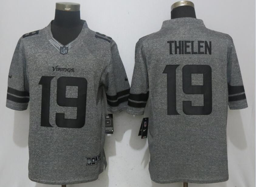  Vikings 19 Adam Thielen Gray Gridiron Gray Limited Jersey