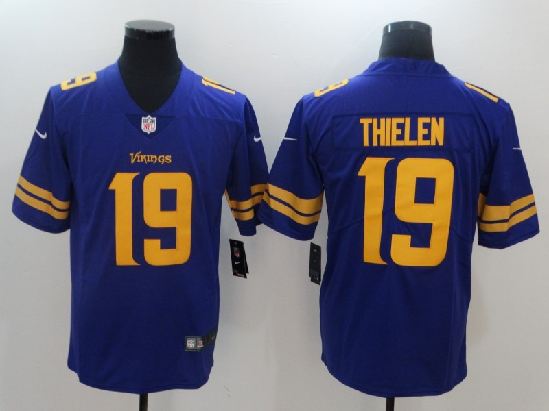  Vikings 19 Adam Thielen Purple Color Rush Limited Jersey