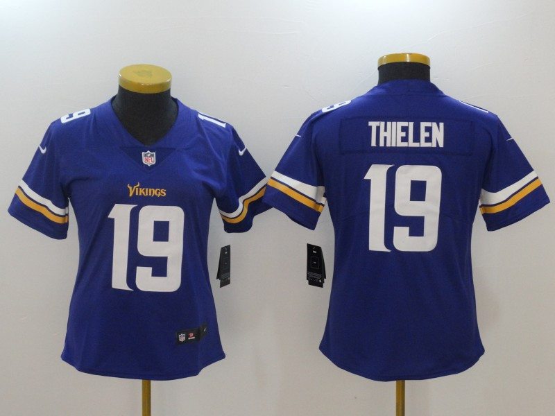  Vikings 19 Adam Thielen Purple Women Vapor Untouchable Player Limited Jersey