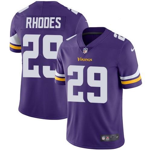  Vikings 29 Xavier Rhodes Purple Vapor Untouchable Limited Jersey