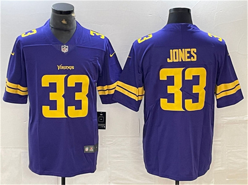 Nike Vikings 33 Aaron Jones Purple Color Rush Limited Jersey