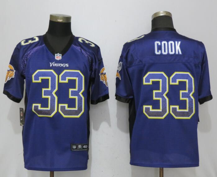  Vikings 33 Dalvin Cook Purple Drift Fashion Elite Jersey