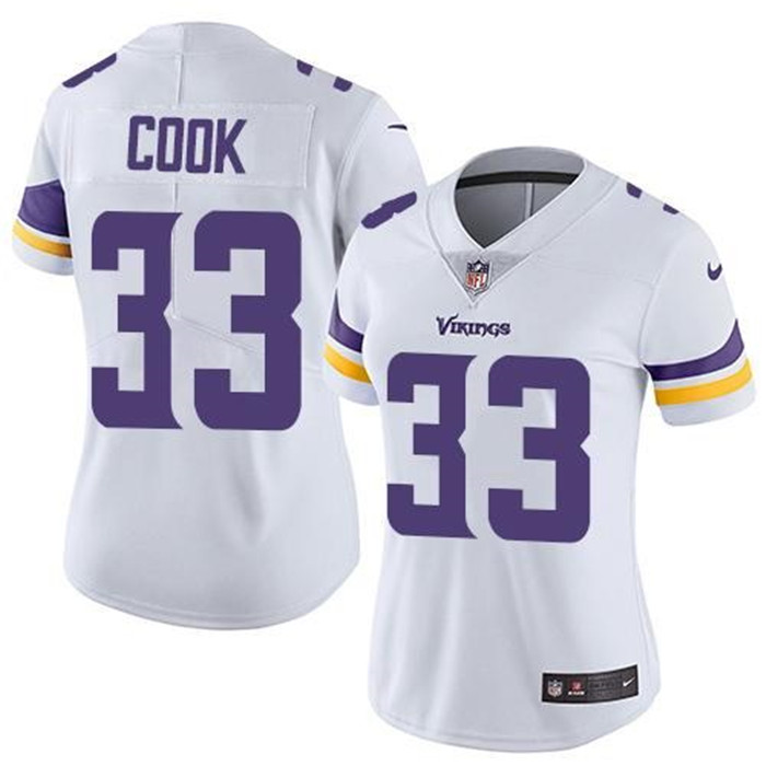  Vikings 33 Dalvin Cook White Women Vapor Untouchable Limited Jersey