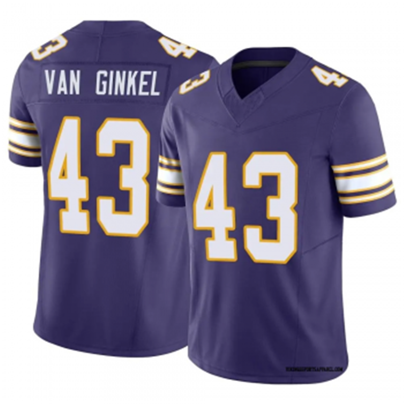 Nike Vikings 43 Andrew Van Ginkel Purple 2024 F.U.S.E. Vapor Limited Jersey