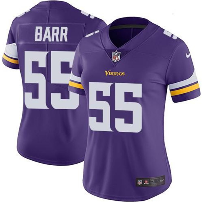  Vikings 55 Anthony Barr Purple Women Vapor Untouchable Limited Jersey