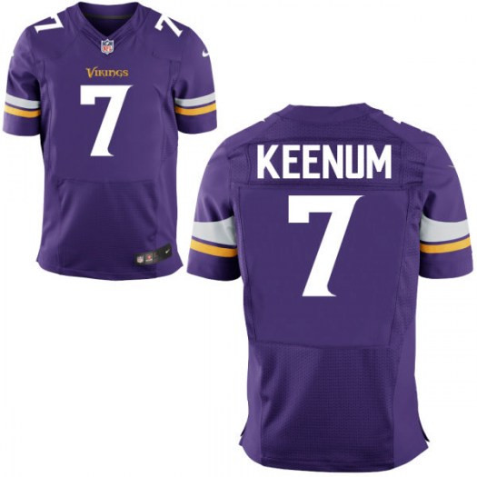  Vikings 7 Case Keenum Purple Elite Jersey