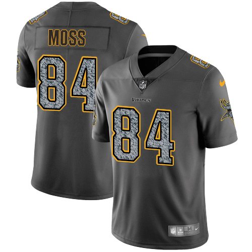  Vikings 84 Randy Moss Gray Static Vapor Untouchable Limited Jersey