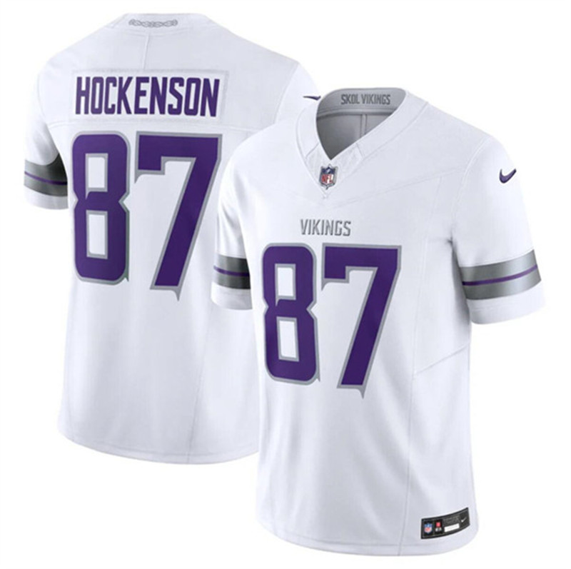 Nike Vikings 87 T.J. Hockenson White 2024 F.U.S.E. Vapor Limited Jersey
