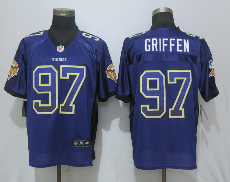  Vikings 97 Everson Griffen Purple Drift Fashion Elite Jersey