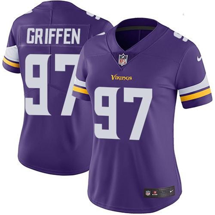  Vikings 97 Everson Griffen Purple Women Vapor Untouchable Limited Jersey