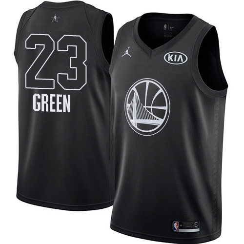  Warriors #23 Draymond Green Black NBA Jordan Swingman 2018 All Star Game Jersey