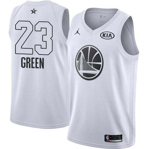  Warriors #23 Draymond Green White NBA Jordan Swingman 2018 All Star Game Jersey