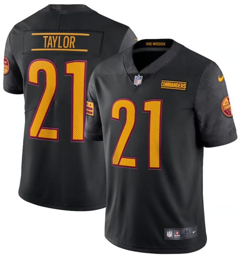 Nike Washington Commanders 21 Sean Taylor Black Alternate Vapor Limited Jersey