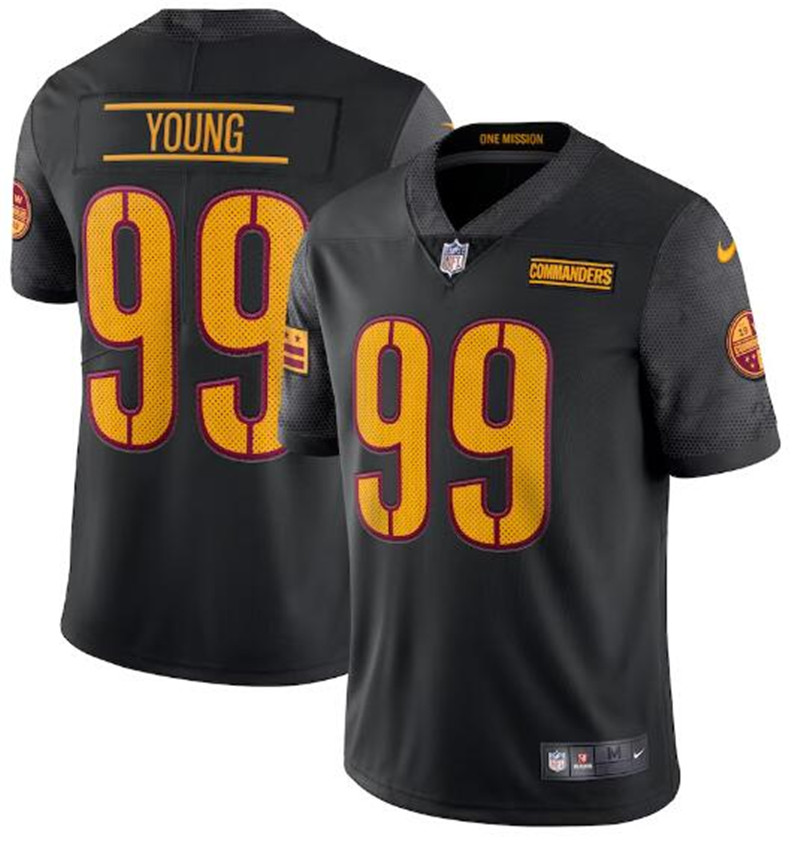 Nike Washington Commanders 99 Chase Young Black Alternate Vapor Limited Jersey