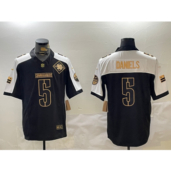 Nike Washington Commandes 5 Jayden Daniels Black Thanksgiving F.U.S.E Vapor Limited Jersey