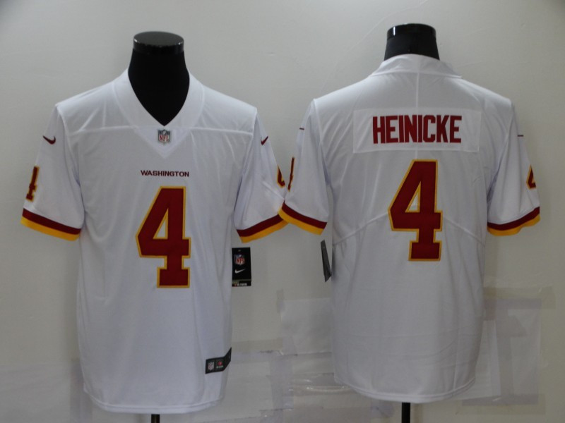 Nike Washington Football Team 4 Taylor Heinicke White Vapor Untouchable Limited Jersey