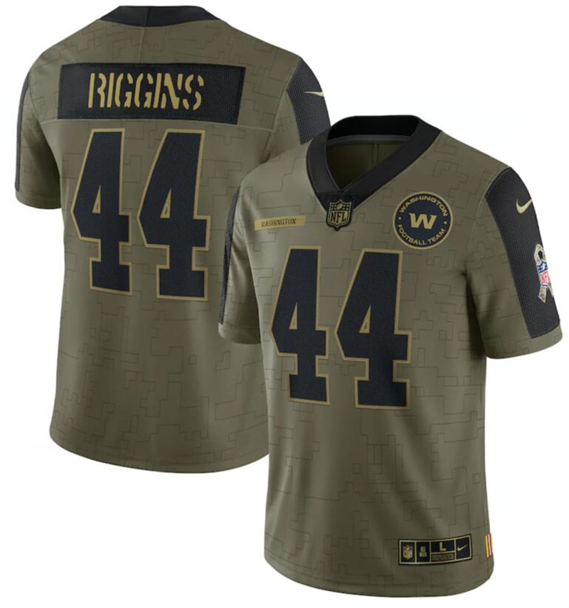 Nike Washington Football Team 44 John Riggins Olive 2021 Salute To Service Limited Jersey