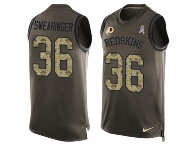  Washington Redskins 36 DJ Swearinger Limited Green Salute to Service Tank Top NFL Jersey