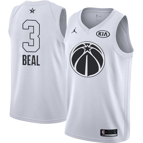  Wizards #3 Bradley Beal White NBA Jordan Swingman 2018 All Star Game Jersey