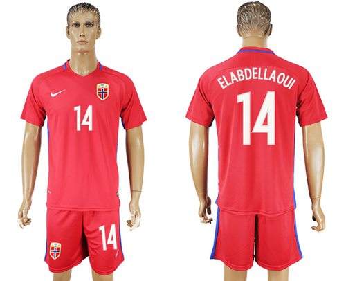 Norway 14 Elabdellaoui Home Soccer Country Jersey