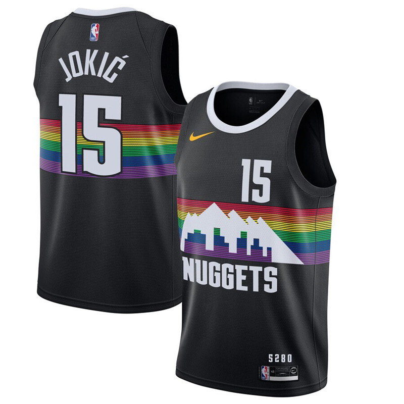 Nuggets 15 Nikola Jokic Black 2019 20 City Edition Nike Swingman Jerseys