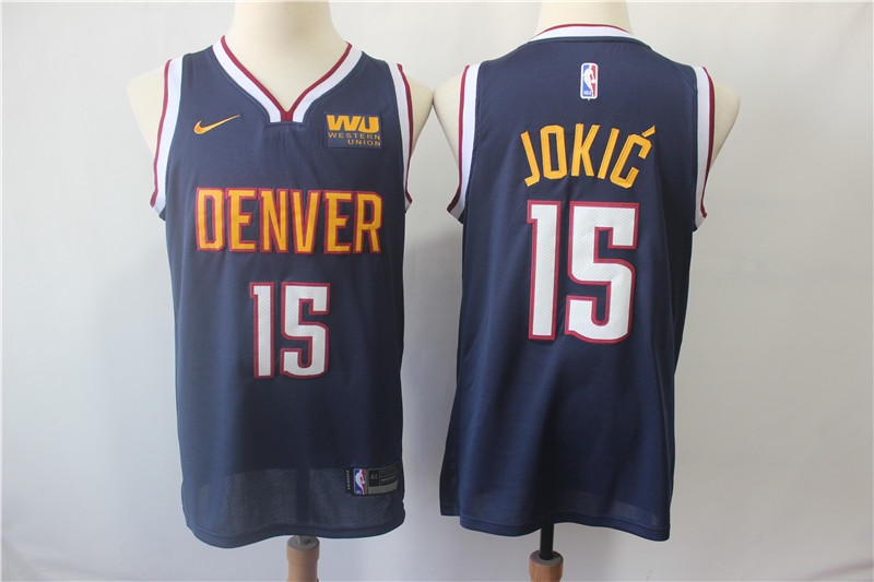 Nuggets 15 Nikola Jokic Navy  Swingman Jersey