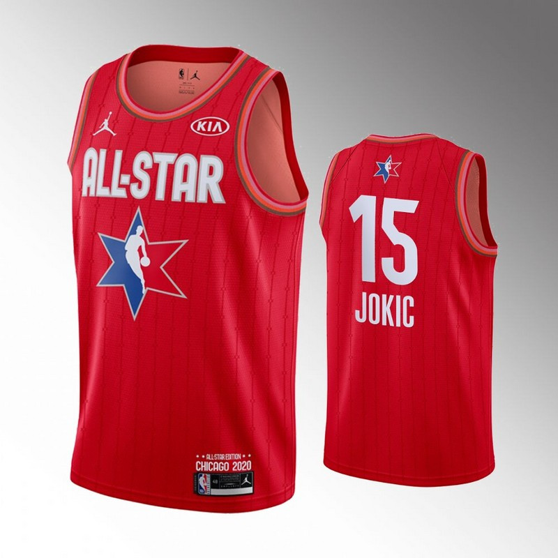 Nuggets 15 Nikola Jokic Red 2020 NBA All Star Jordan Brand Swingman Jersey