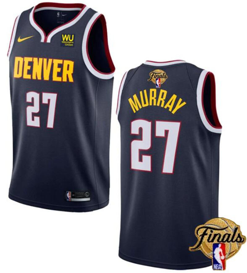 Nuggets 27 Jamal Murray Navy Nike 2023 Finals Patch Icon Edition Swingman Jersey