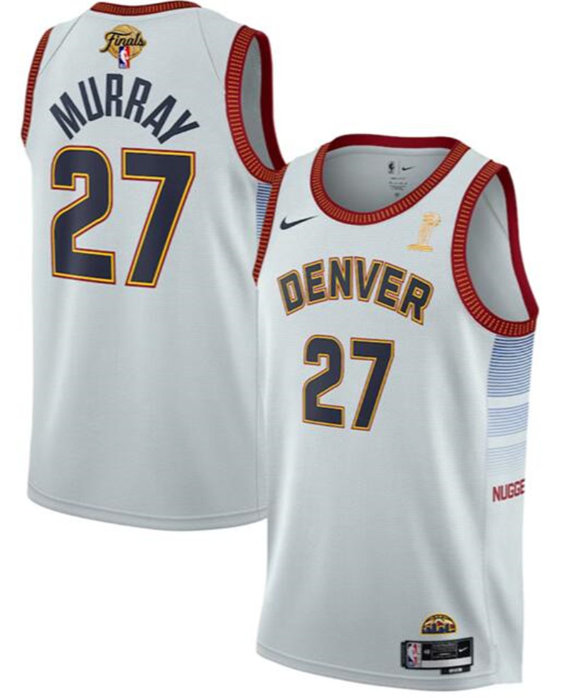 Nuggets 27 Jamal Murray White Nike 2023 Finals Champions Swingman Jersey